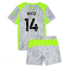 Manchester City Nico Gonzalez #14 Tredjedraktsett Barn 2025-26 Kortermet (+ korte bukser)